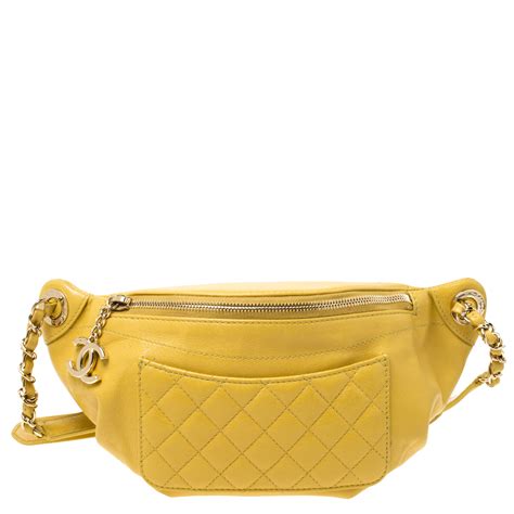 chanel fanny pack belt bag|chanel fanny pack with chains.